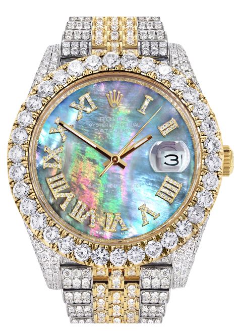 iced out rolex day date 41|iced out rolex diamond.